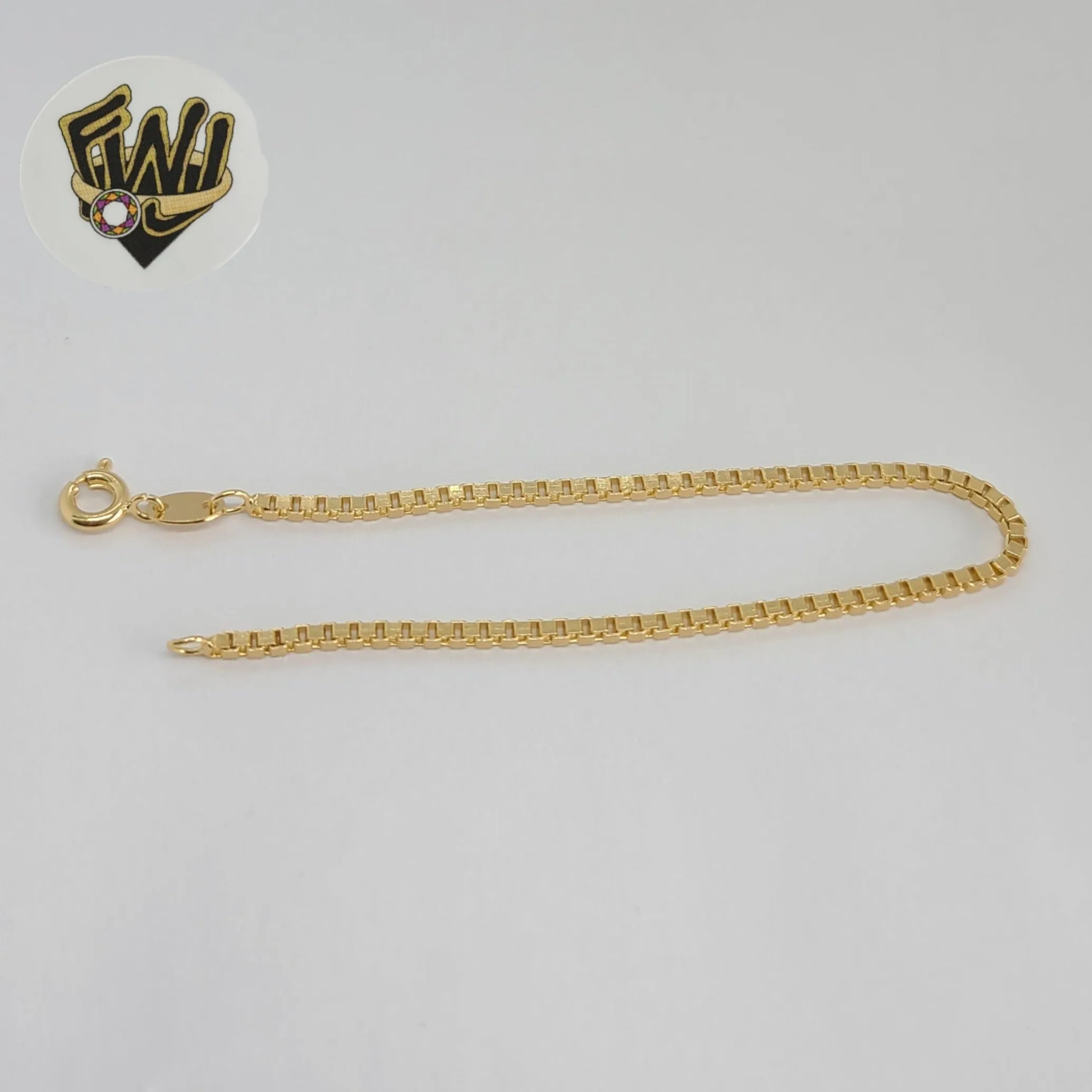 (1-0410) Gold Laminate -Box Chain Bracelets - BGF