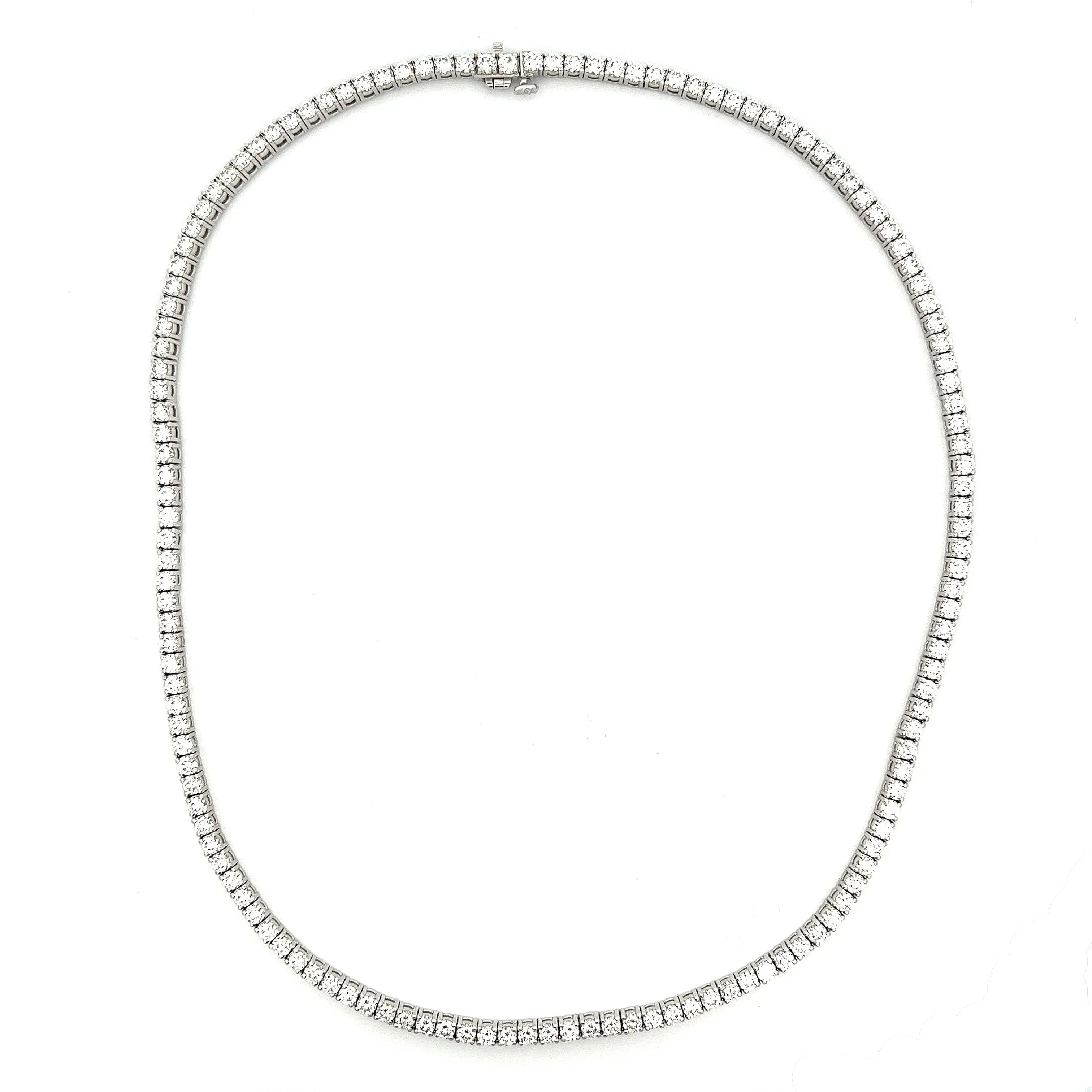 10.10ct 14k White Gold Diamond Choker Necklace