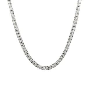 10.10ct 14k White Gold Diamond Choker Necklace