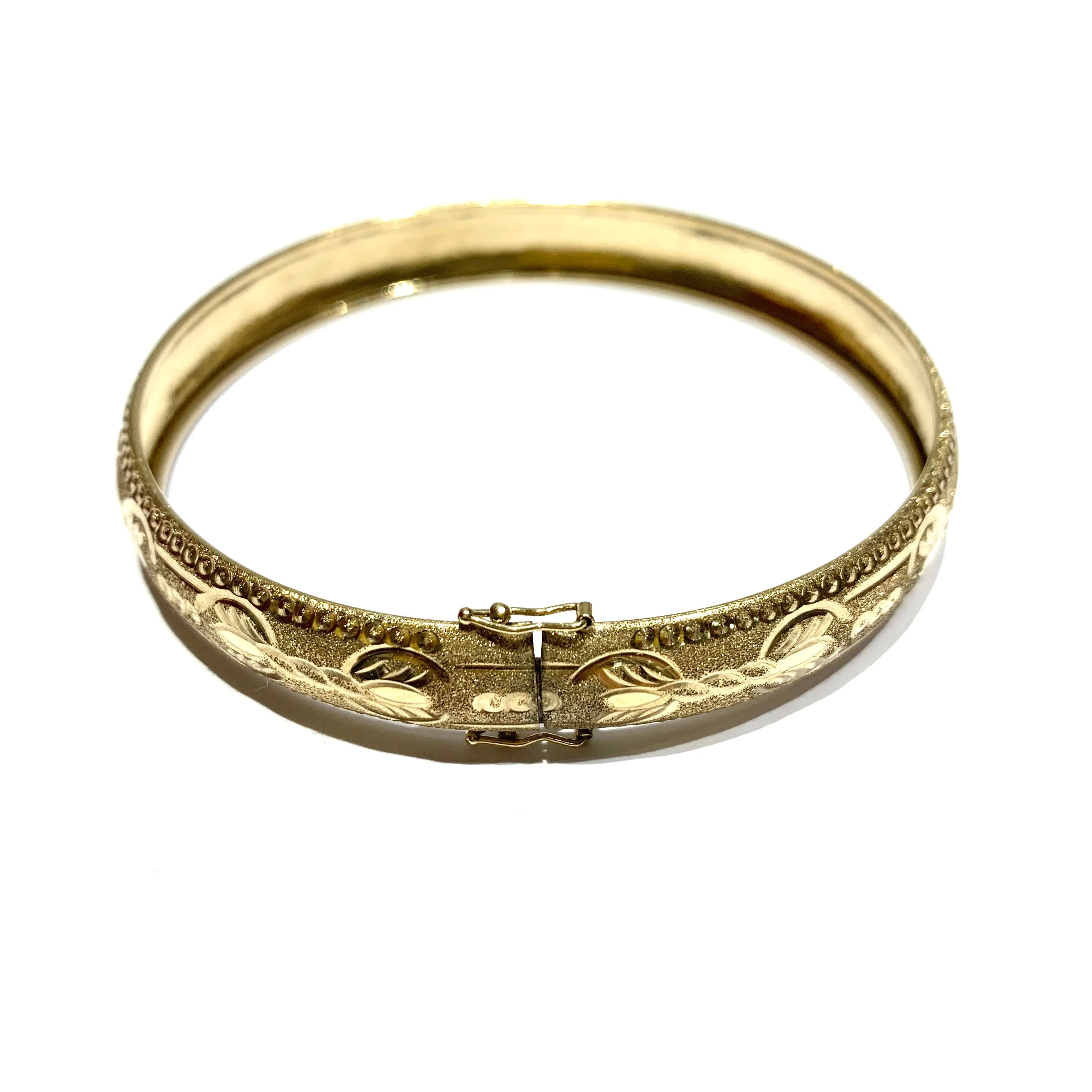 10k Gold Latched Bangle