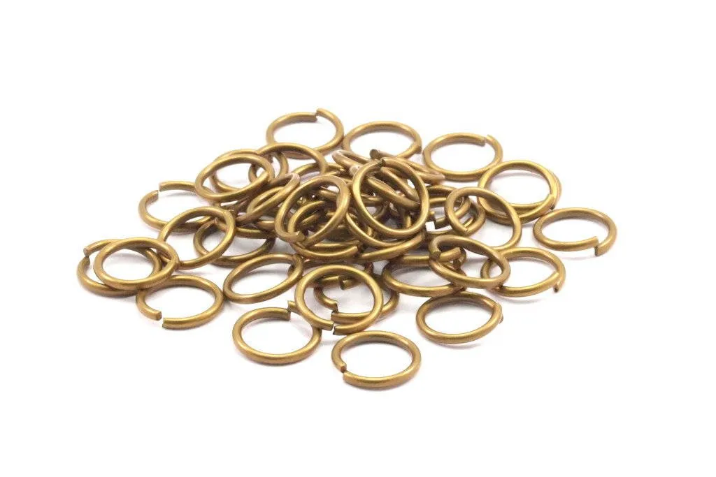 10mm Jump Ring - 300 Antique Brass Round Jump Rings Connectors Findings (10mm) R-10 A0333