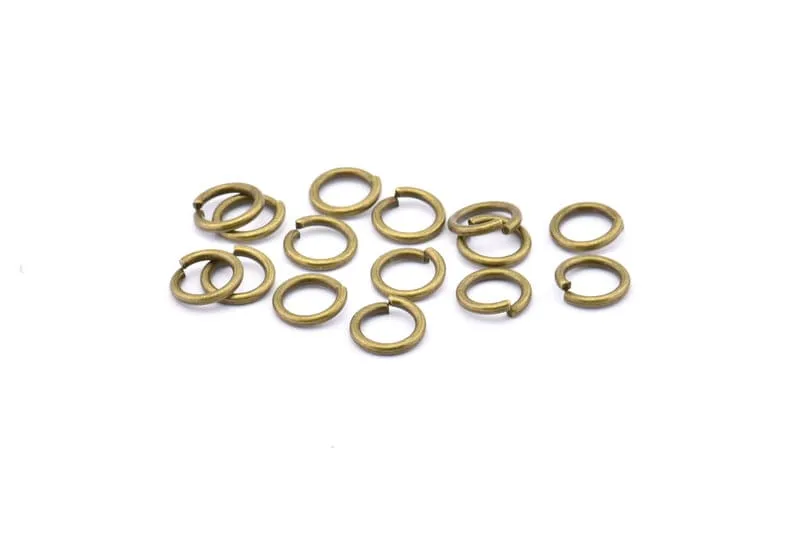 10mm Jump Ring, 50 Antique Brass Jump Rings (10x1.5mm) A0983