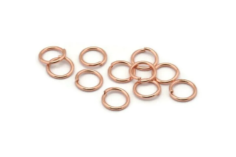 10mm Jump Ring, 50 Rose Gold Tone Brass Jump Rings (10x1.2mm) A1079