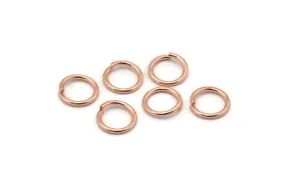 10mm Jump Ring, 50 Rose Gold Tone Brass Jump Rings (10x1.2mm) A1079