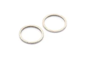 13mm Silver Rings - 48 Antique Silver Brass Circle Connectors (13x1x1mm) Bs 1100 H0001