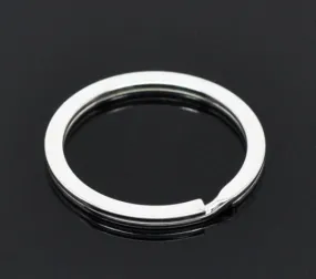 20 Silver Plated Double Loops Split Rings Key Chains 25mm ( 1 inch ) fin0229