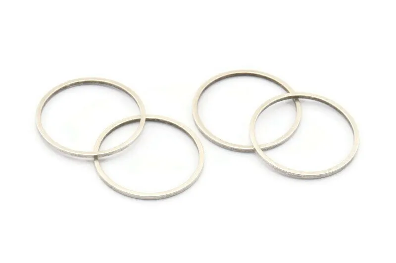 20mm Silver Rings - 12 Antique Silver Brass  Circle Connectors (20mm) BS 1094 H0005