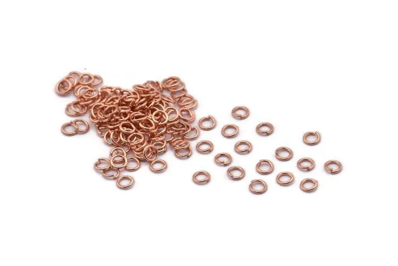 3mm Jump Ring, 500 Rose Gold Tone Brass Jump Rings (3x0.5mm) A1005