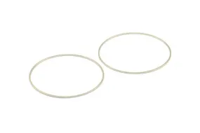 50mm Silver Rings, 12 Silver Tone Circle Connectors (50x0.9x0.9mm) BS 2413