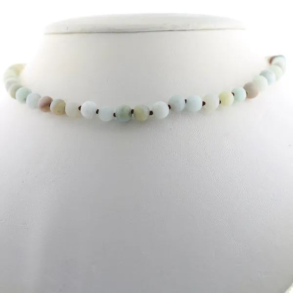 6mm Matte Stone Knotted Choker