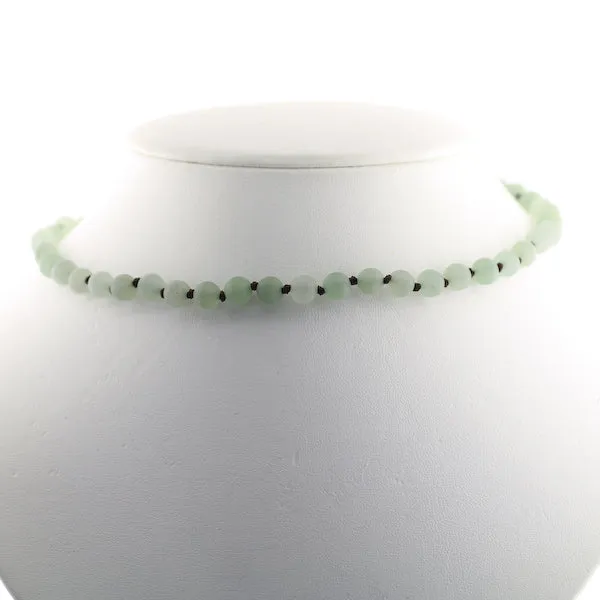 6mm Matte Stone Knotted Choker