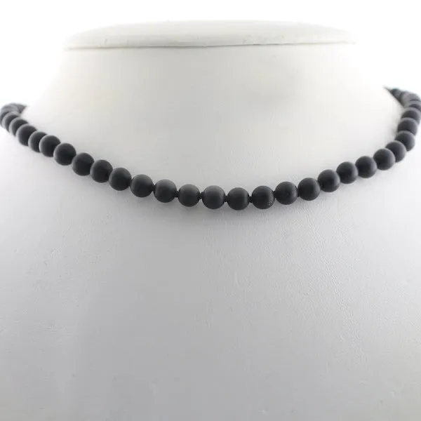 6mm Matte Stone Knotted Choker