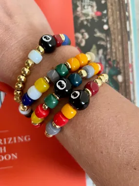 8 Ball colorful bracelets