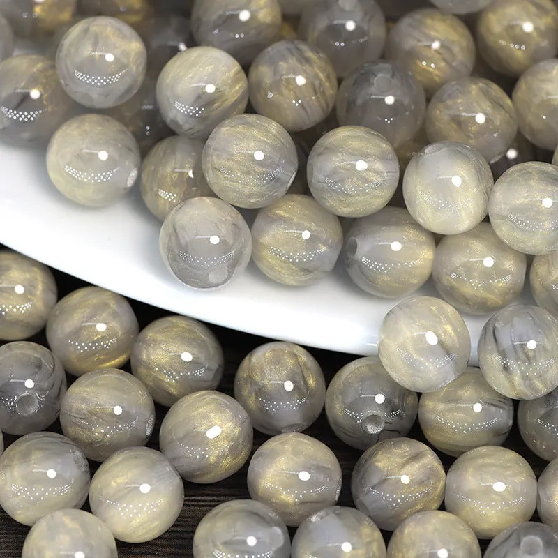 8/10/12mm Round Beads DIY Bracelets Necklace Accessories 50pcs