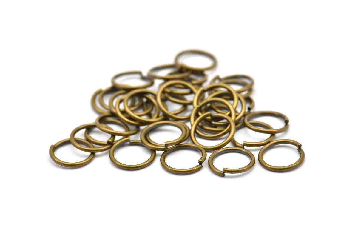 8mm Jump Ring - 500 Antiqued Brass Jump Rings (8x0.85mm) A0334