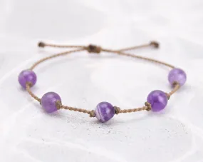 Amethyst Round & Cube - Bracelets