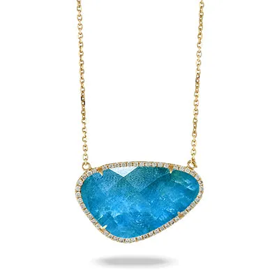 Apatite & Diamond Necklace