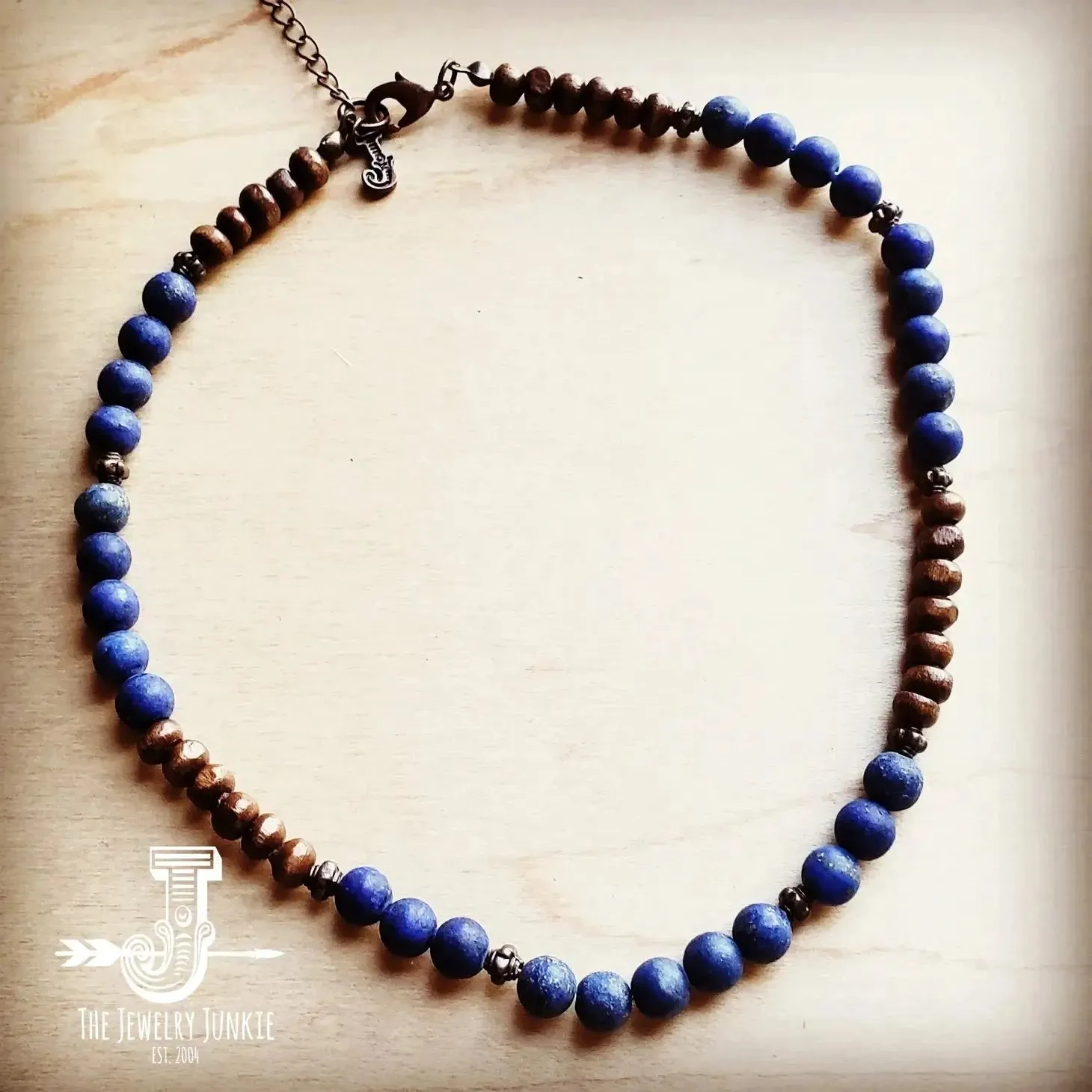 Blue Frosted Lapis Choker