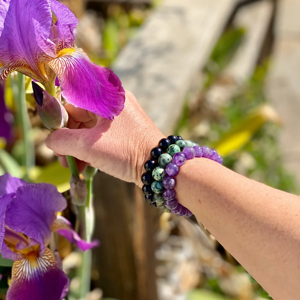 Bracelets to Avoid Bad Dreams -  Amethyst, Turquoise, Onyx