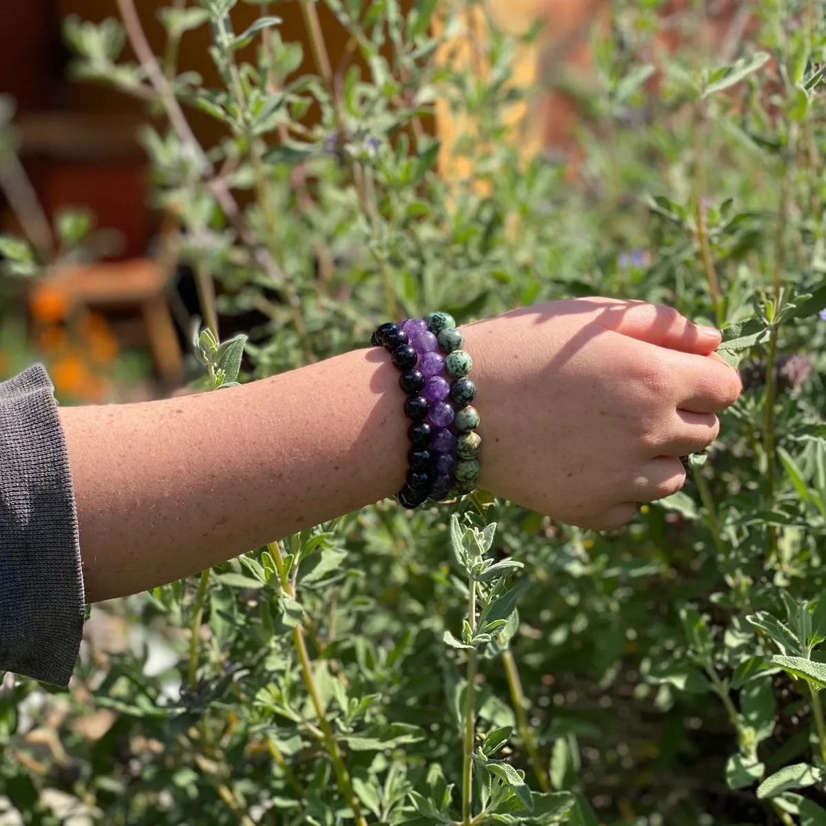 Bracelets to Avoid Bad Dreams -  Amethyst, Turquoise, Onyx