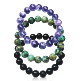 Bracelets to Avoid Bad Dreams -  Amethyst, Turquoise, Onyx