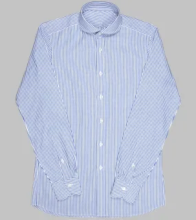 Bryceland's Winston Collar Striped Shirt Blue