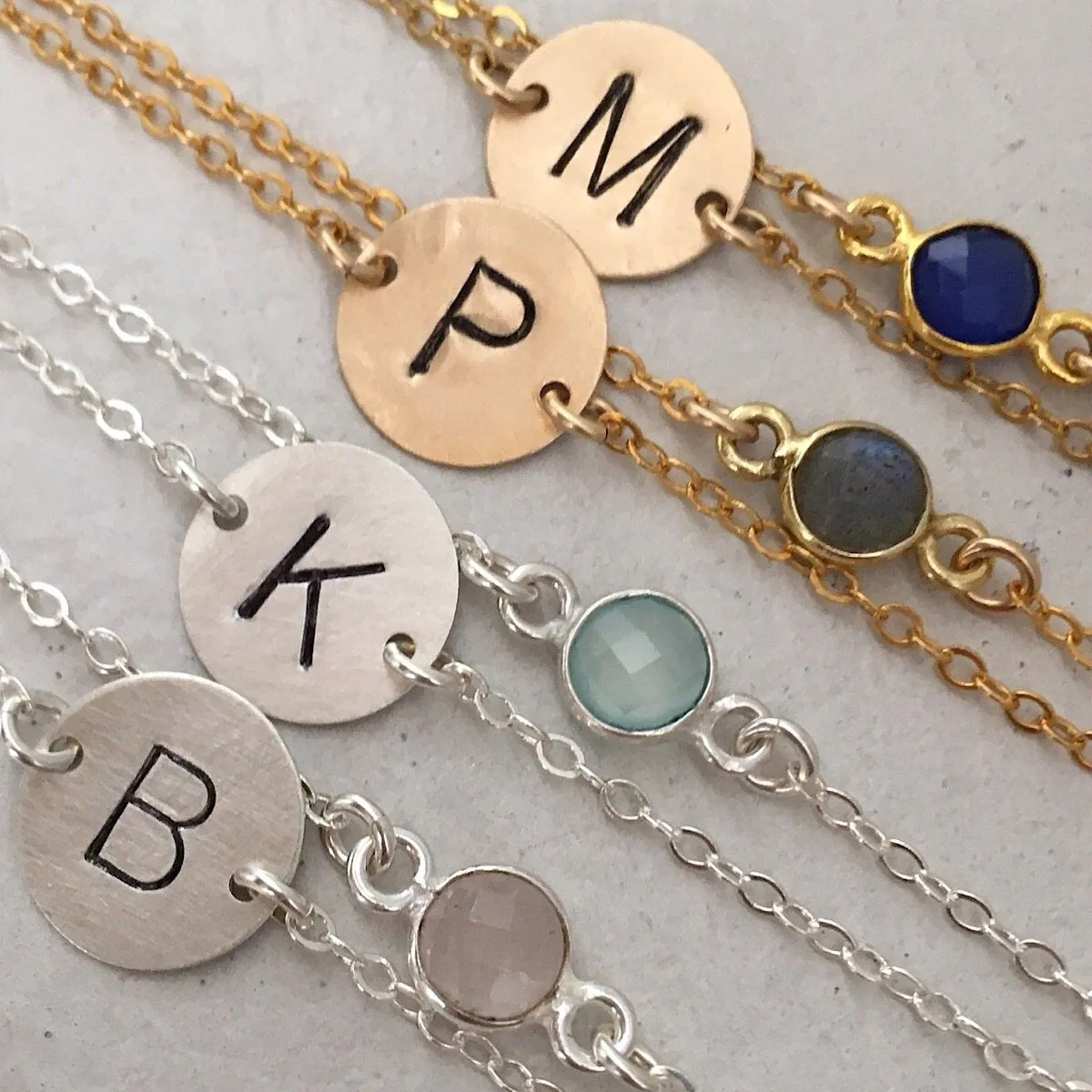 Candy Drop Initial Bracelet