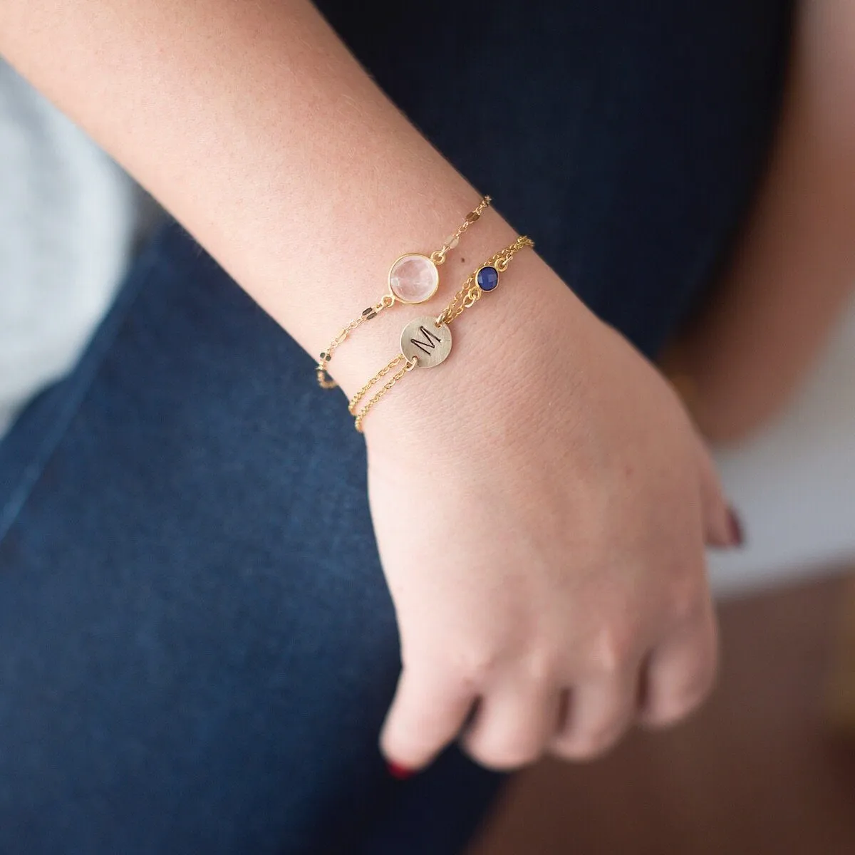 Candy Drop Initial Bracelet