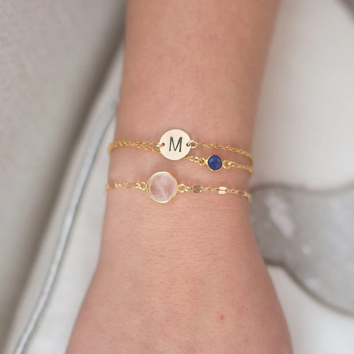 Candy Drop Initial Bracelet