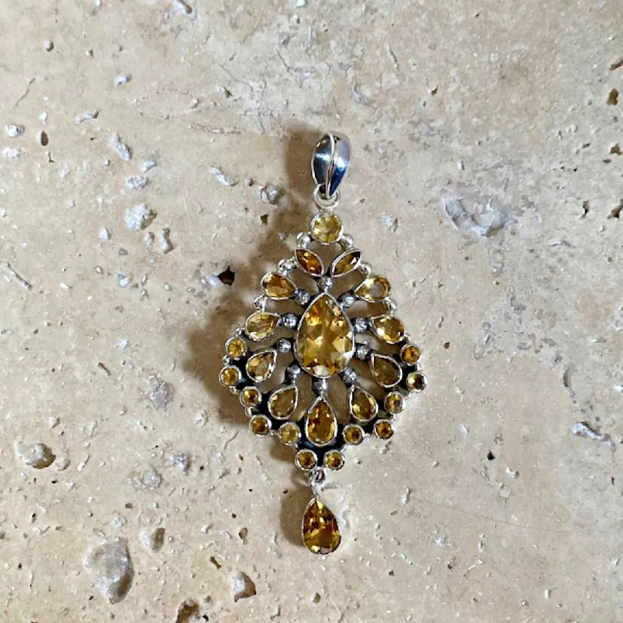 Citrine Pendant -Nefertiti