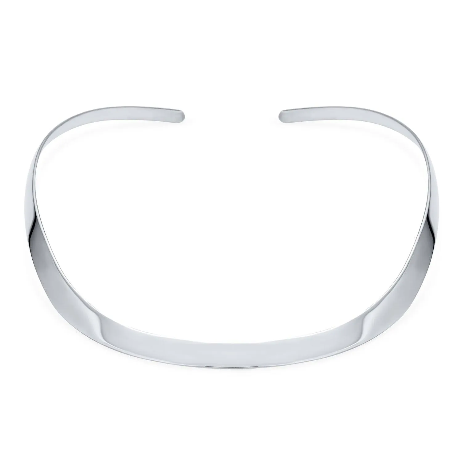 Classic Simple Slider Choker Collar Necklace Silver Sterling 2,3,8MM