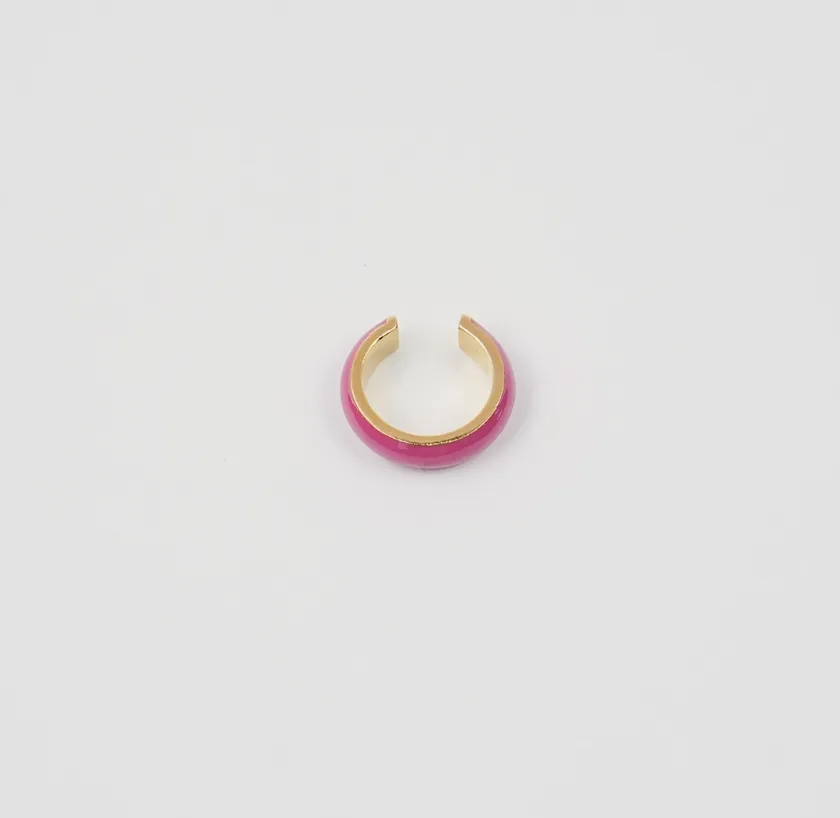 Colored Ear Cuff in Magenta