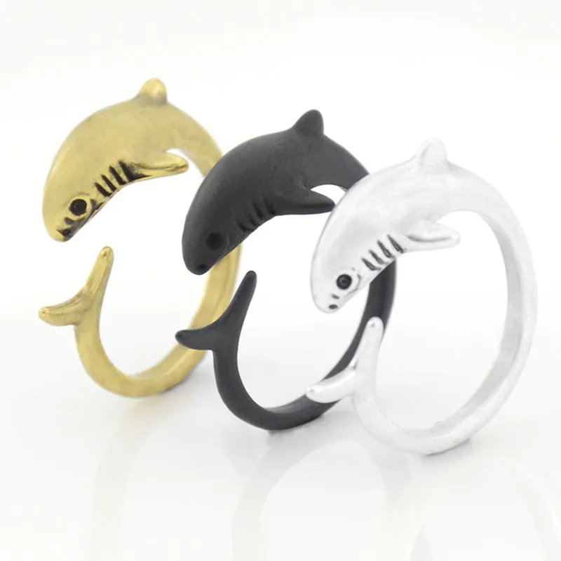 Cute Shark Resizable Rings