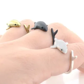 Cute Shark Resizable Rings