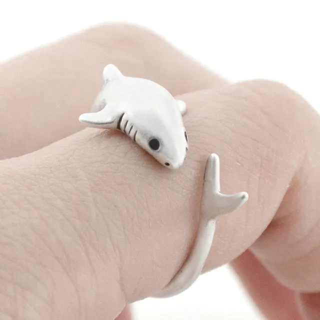 Cute Shark Resizable Rings