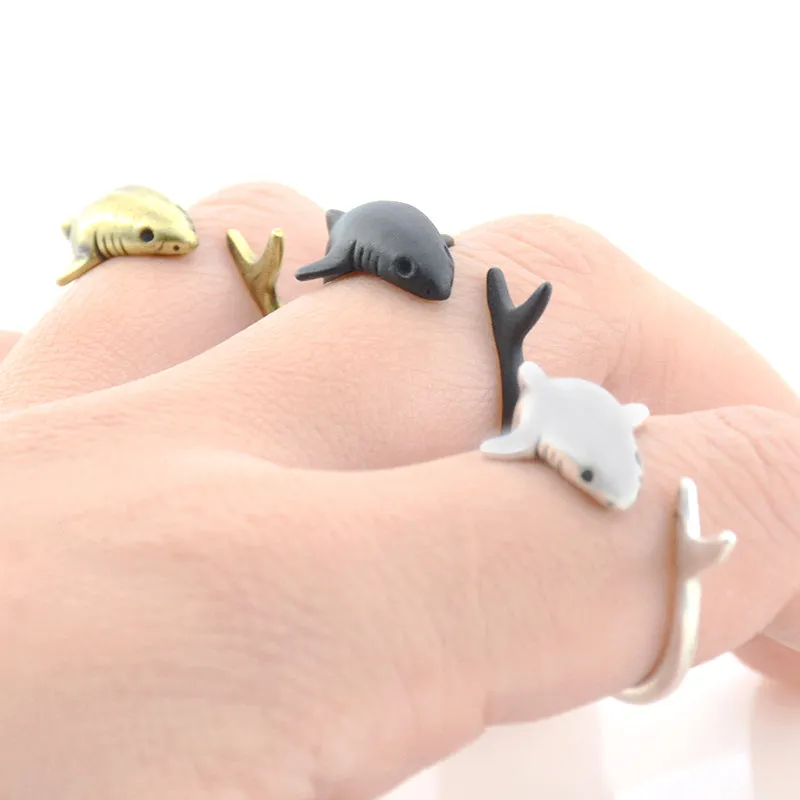 Cute Shark Resizable Rings