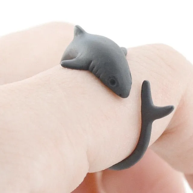 Cute Shark Resizable Rings