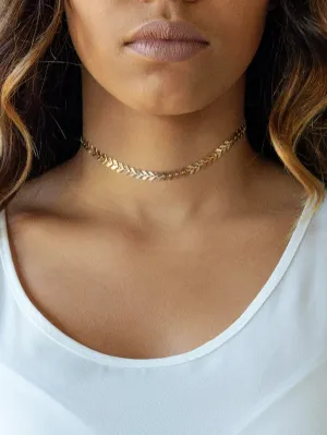 Decorative Fish Bone Choker