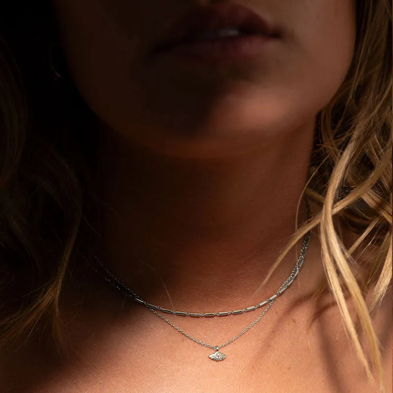 Delos Choker Necklace, Silver