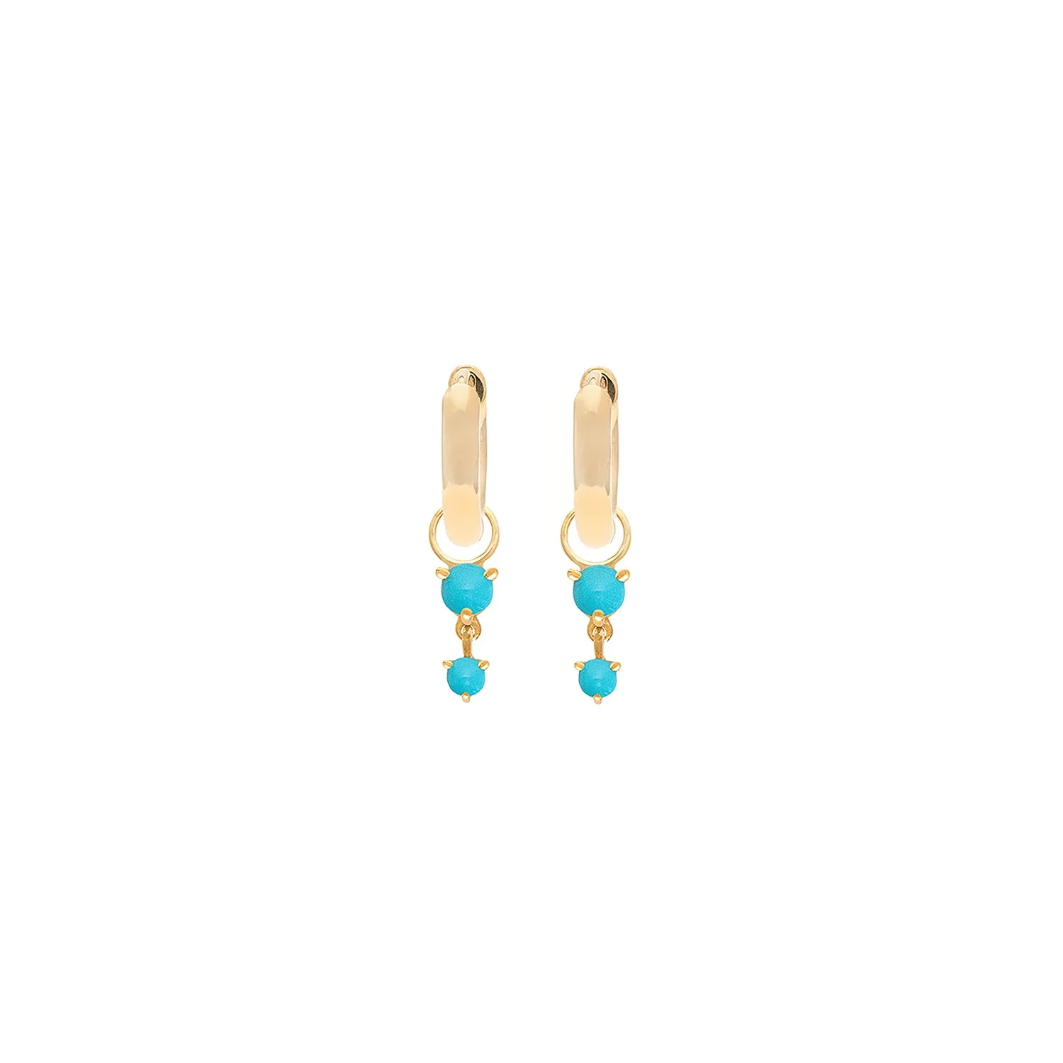 Deux Drop Hoops | Turquoise