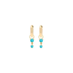 Deux Drop Hoops | Turquoise