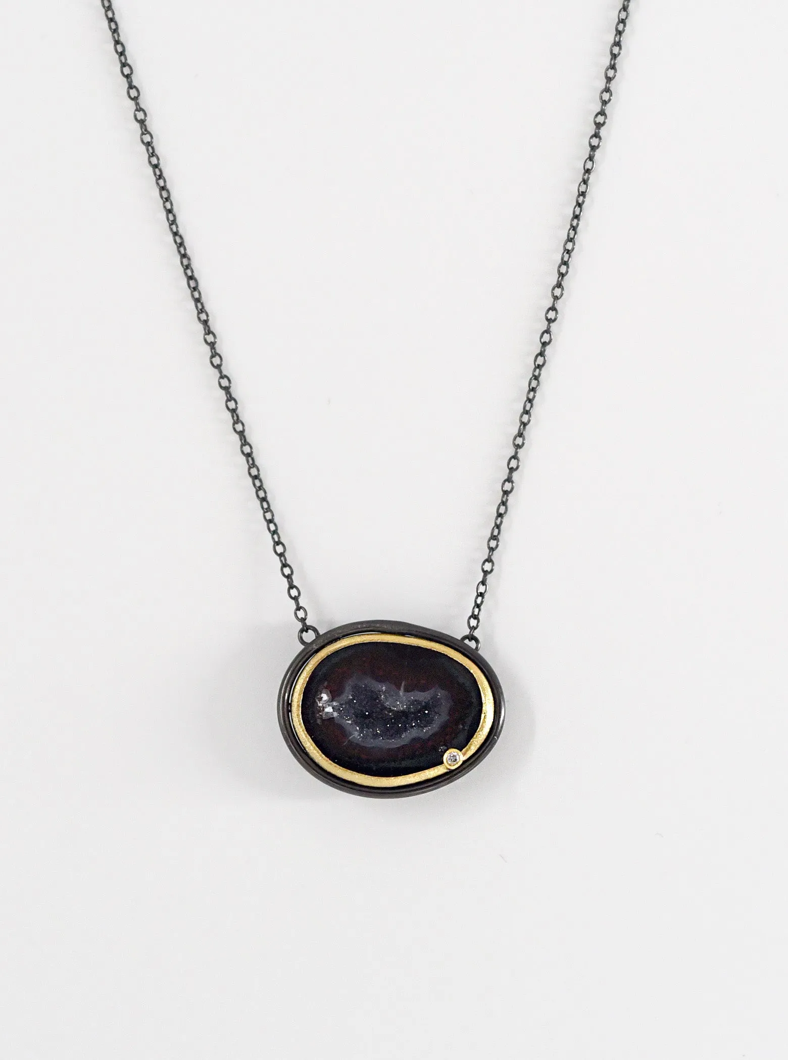 Diamond Geode Necklace