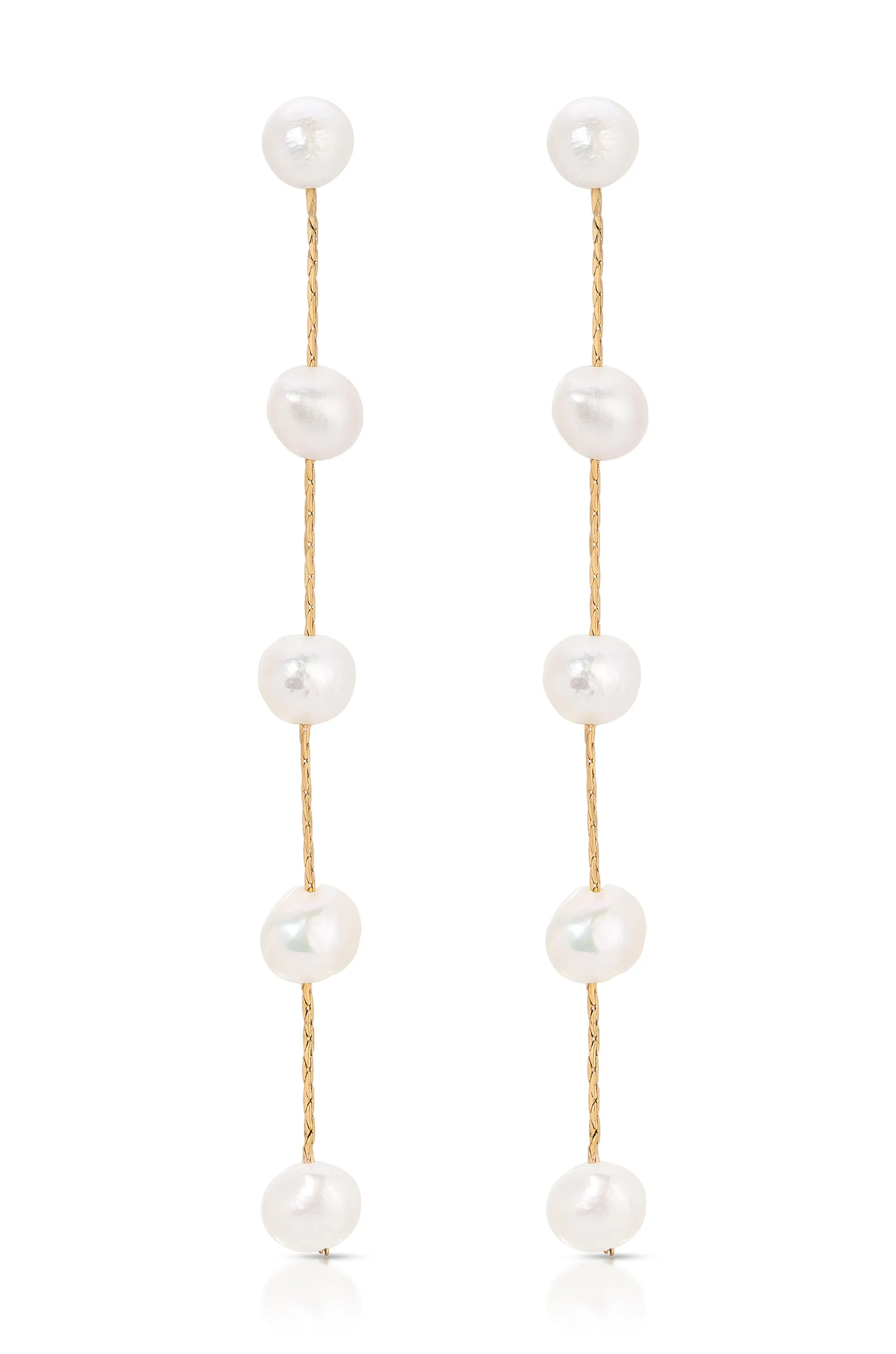 Dripping Pearl Delicate Drop Earrings