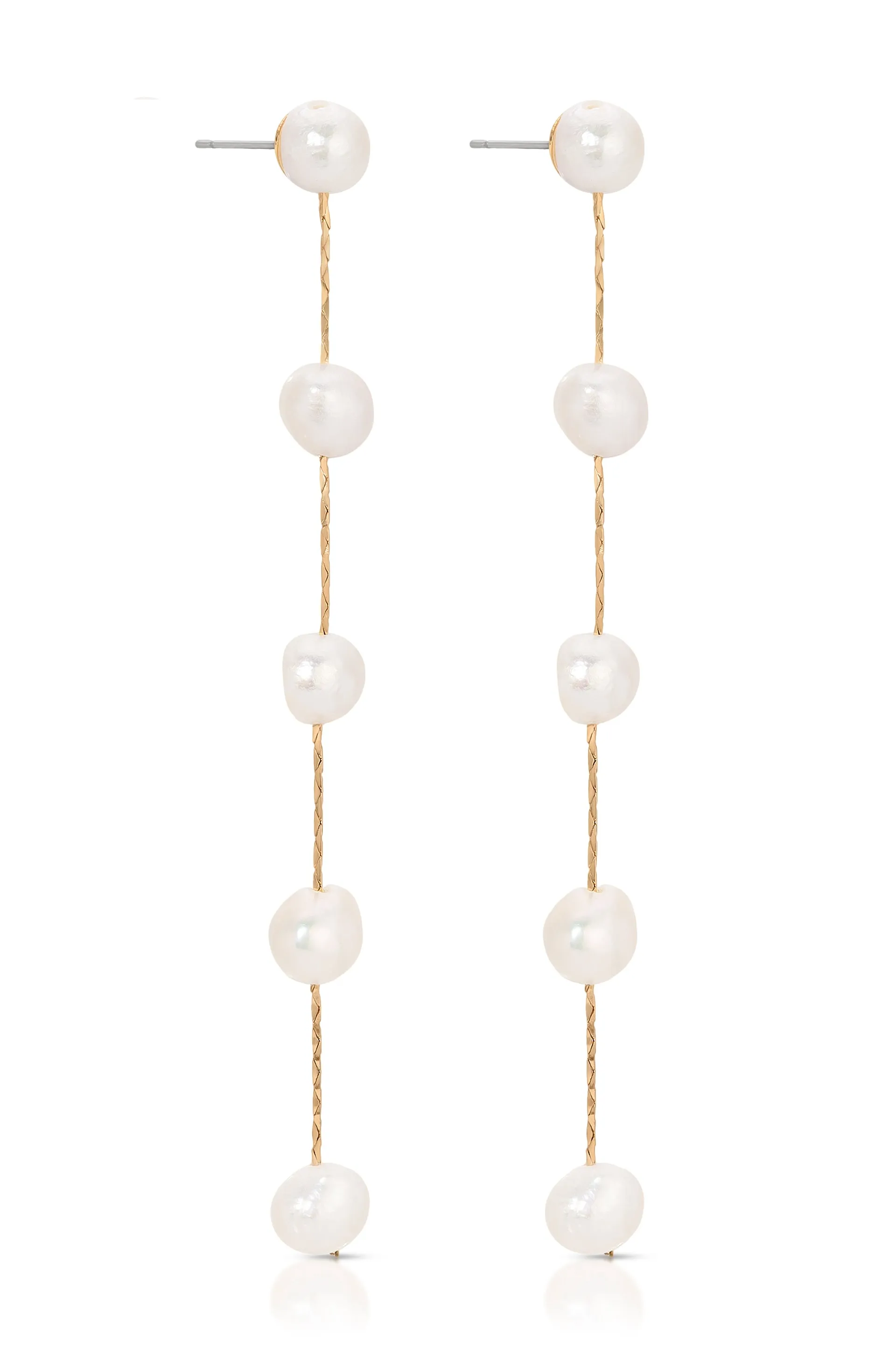 Dripping Pearl Delicate Drop Earrings