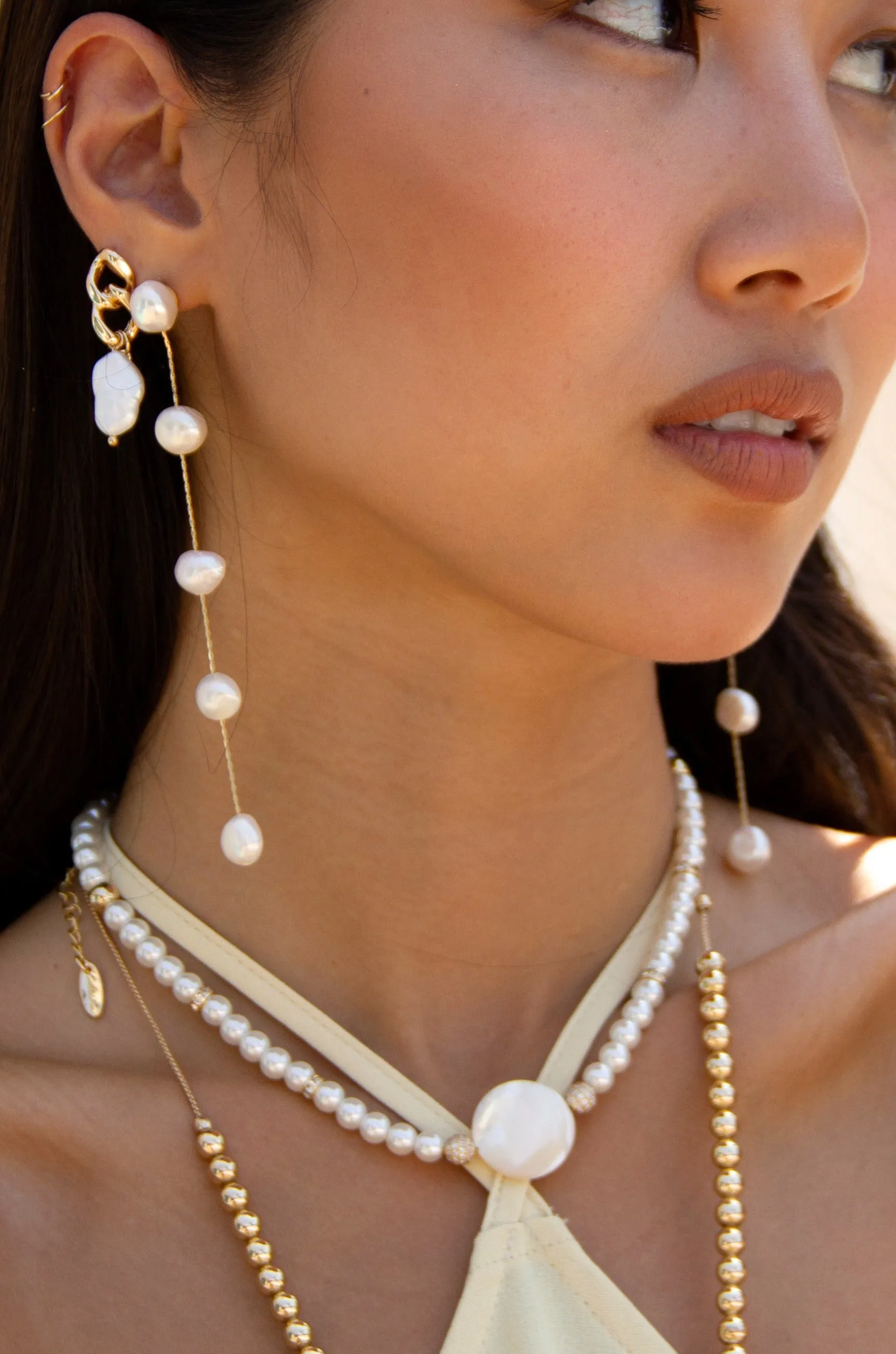 Dripping Pearl Delicate Drop Earrings