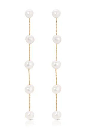 Dripping Pearl Delicate Drop Earrings