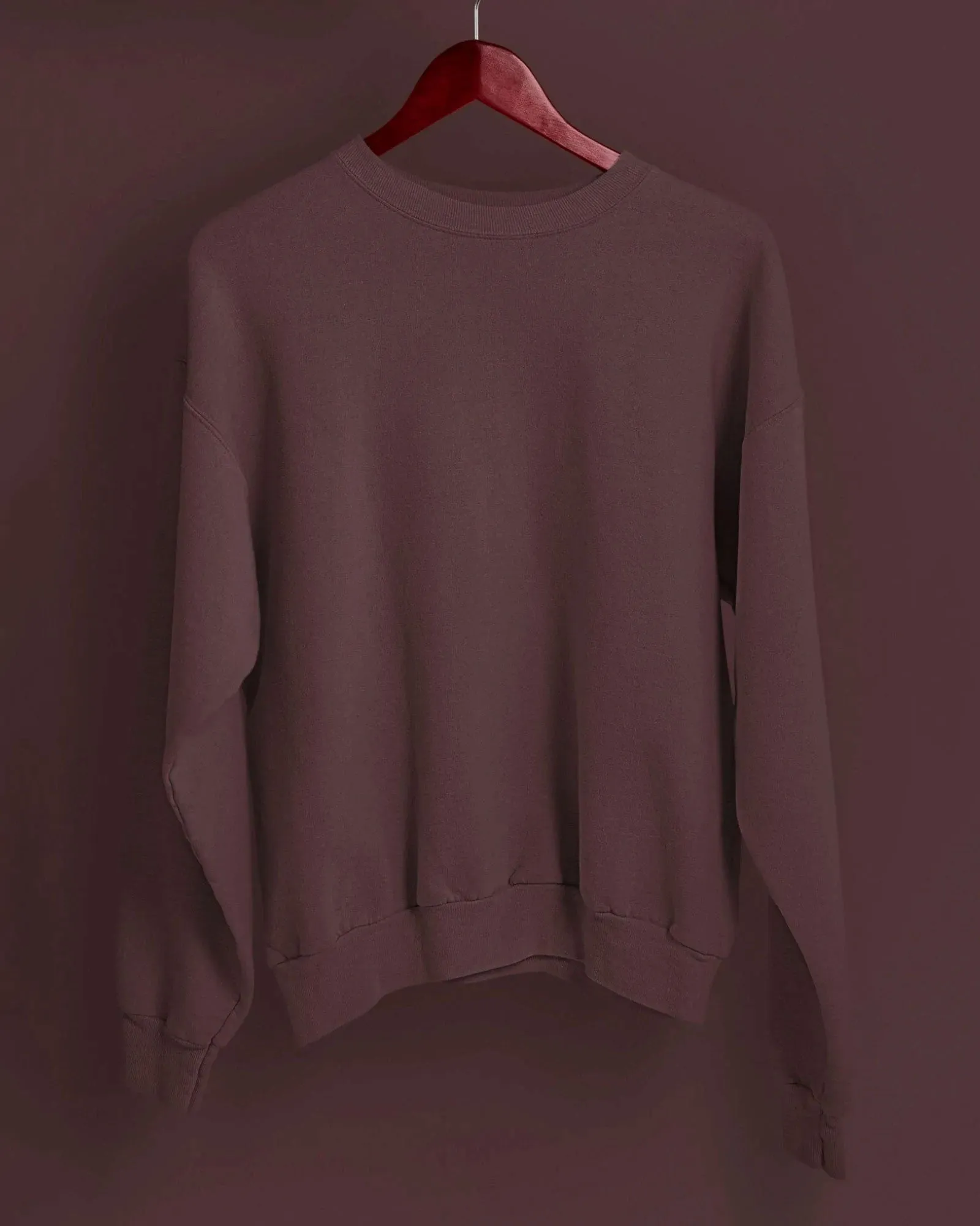 Drop Shoulder Sweatshirt: Chocolate