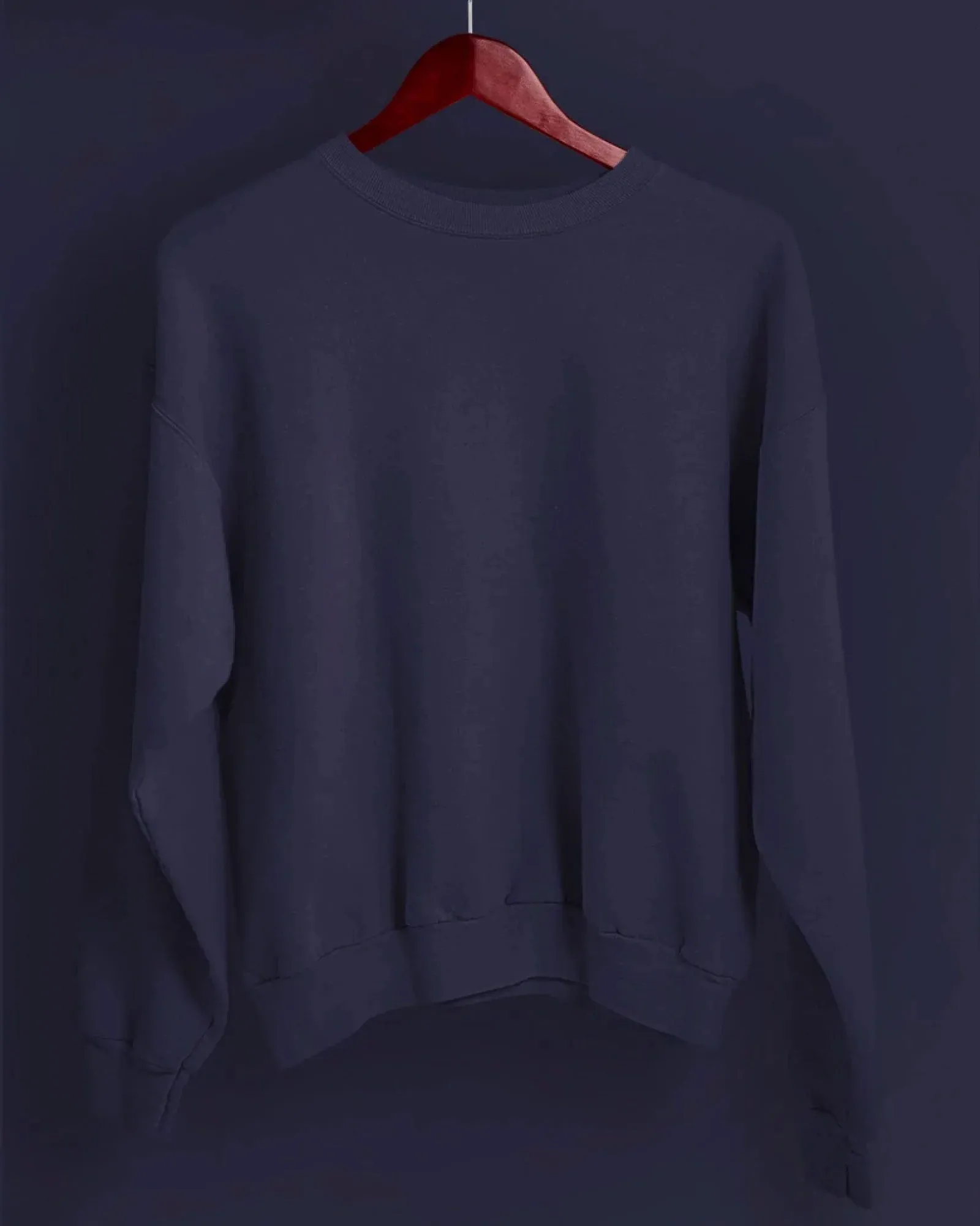 Drop Shoulder Sweatshirt: Midnight Navy