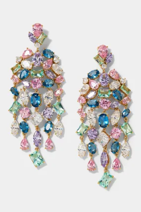 EAR CANDY MULTI-COLOR CHANDELIER EARRINGS