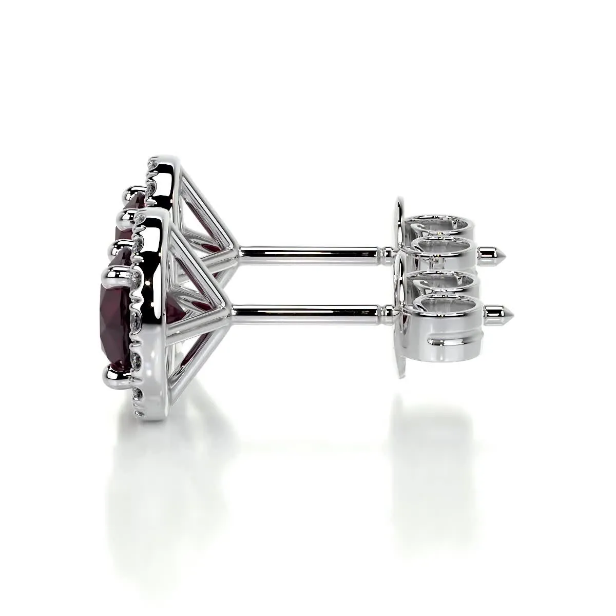 Erica Gemstones & Diamonds Earrings   (2.30 Carat) - 18K White Gold